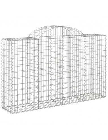 Cesti Gabbioni ad Arco 2 pz 200x50x120/140 cm Ferro Zincato