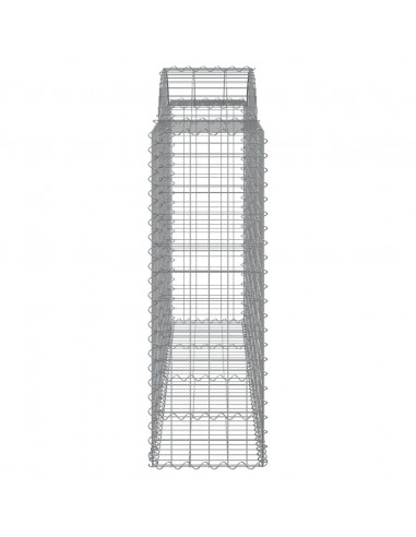 Cesti Gabbioni ad Arco 9 pz 200x50x120/140 cm Ferro Zincato