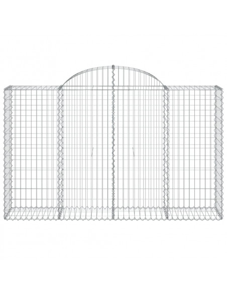 Cesti Gabbioni ad Arco 15 pz 200x50x120/140 cm Ferro Zincato