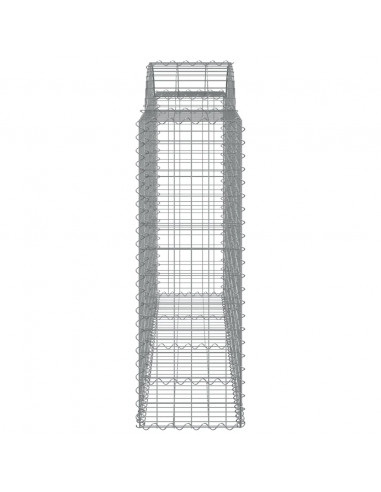 Cesti Gabbioni ad Arco 15 pz 200x50x120/140 cm Ferro Zincato