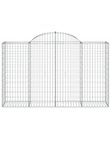 Cesti Gabbioni ad Arco 20 pz 200x50x120/140 cm Ferro Zincato