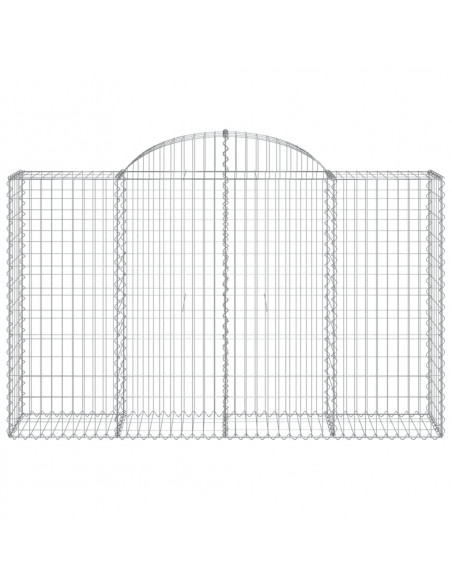 Cesti Gabbioni ad Arco 20 pz 200x50x120/140 cm Ferro Zincato