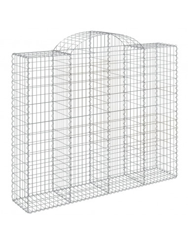 Cesti Gabbioni ad Arco 11 pz 200x50x160/180 cm Ferro Zincato