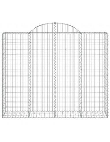 Cesti Gabbioni ad Arco 11 pz 200x50x160/180 cm Ferro Zincato