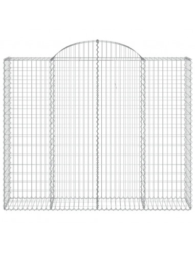 Cesti Gabbioni ad Arco 12 pz 200x50x160/180 cm Ferro Zincato