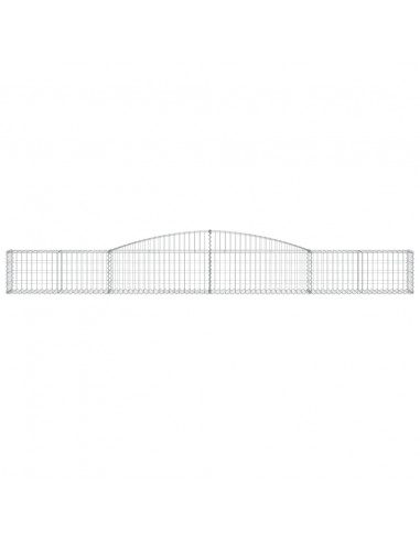 Cesti Gabbioni ad Arco 5 pz 400x30x40/60 cm Ferro Zincato