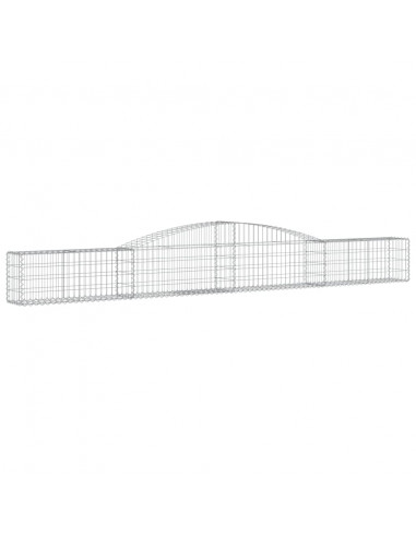 Cesti Gabbioni ad Arco 6 pz 400x30x40/60 cm Ferro Zincato