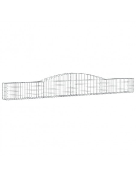 Cesti Gabbioni ad Arco 6 pz 400x30x40/60 cm Ferro Zincato
