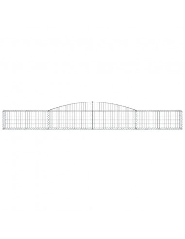 Cesti Gabbioni ad Arco 6 pz 400x30x40/60 cm Ferro Zincato