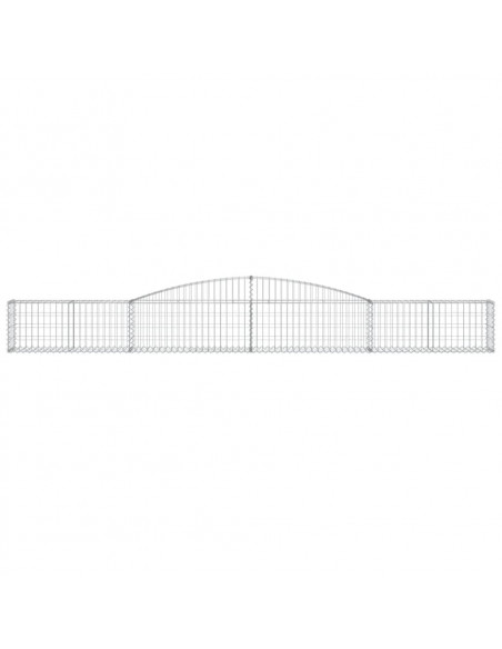 Cesti Gabbioni ad Arco 6 pz 400x30x40/60 cm Ferro Zincato