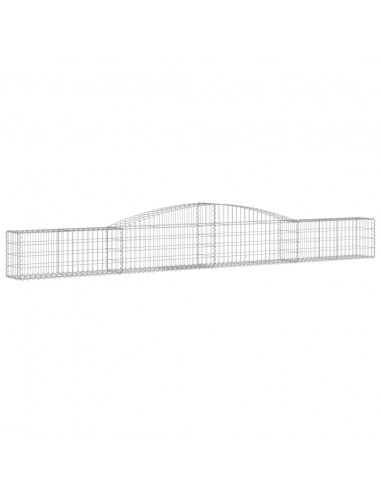 Cesti Gabbioni ad Arco 7 pz 400x30x40/60 cm Ferro Zincato