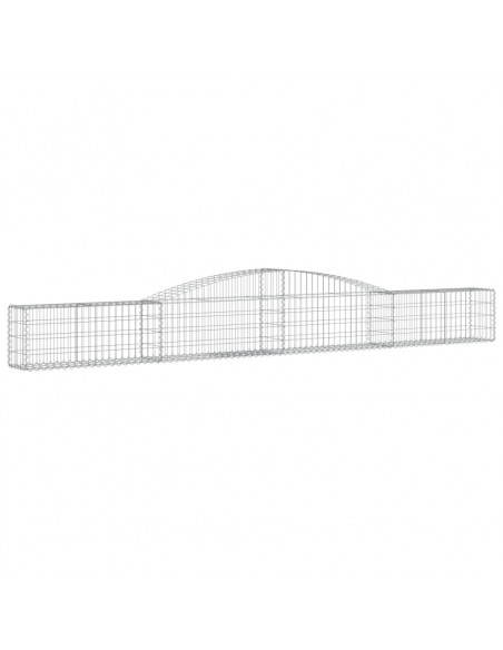 Cesti Gabbioni ad Arco 9 pz 400x30x40/60 cm Ferro Zincato