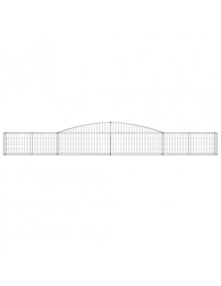 Cesti Gabbioni ad Arco 9 pz 400x30x40/60 cm Ferro Zincato