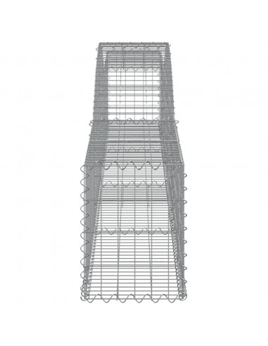 Cesti Gabbioni ad Arco 9 pz 400x30x40/60 cm Ferro Zincato