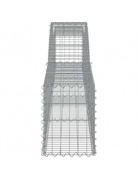 Cesti Gabbioni ad Arco 9 pz 400x30x40/60 cm Ferro Zincato