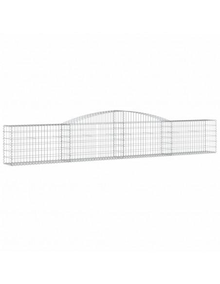 Cesti Gabbioni ad Arco 3 pz 400x30x60/80 cm Ferro Zincato