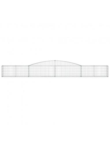Cesti Gabbioni ad Arco 3 pz 400x30x40/60 cm Ferro Zincato