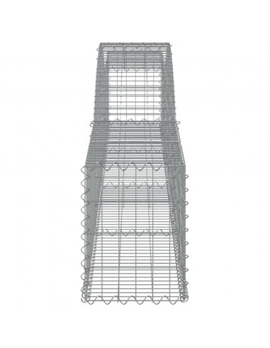 Cesti Gabbioni ad Arco 3 pz 400x30x40/60 cm Ferro Zincato