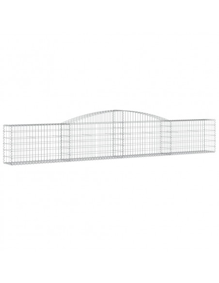 Cesti Gabbioni ad Arco 8 pz 400x30x60/80 cm Ferro Zincato
