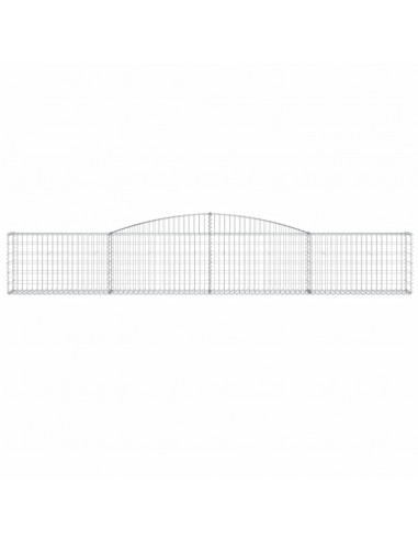 Cesti Gabbioni ad Arco 8 pz 400x30x60/80 cm Ferro Zincato