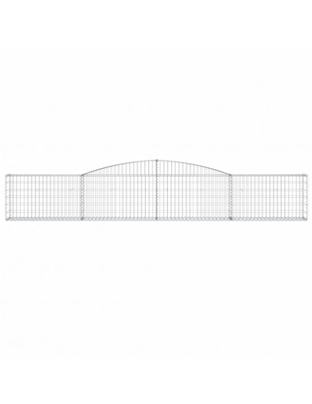 Cesti Gabbioni ad Arco 8 pz 400x30x60/80 cm Ferro Zincato