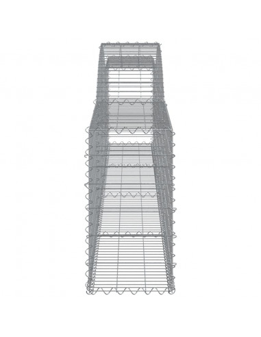 Cesti Gabbioni ad Arco 8 pz 400x30x60/80 cm Ferro Zincato