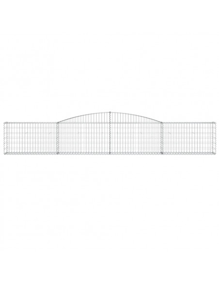 Cesti Gabbioni ad Arco 15 pz 400x30x60/80 cm Ferro Zincato
