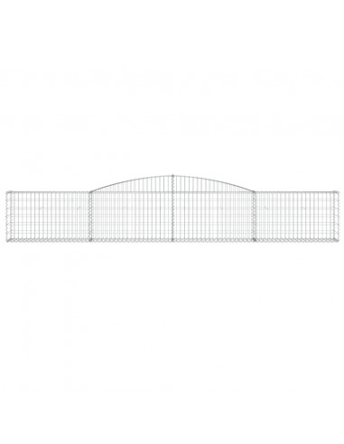 Cesti Gabbioni ad Arco 20 pz 400x30x60/80 cm Ferro Zincato