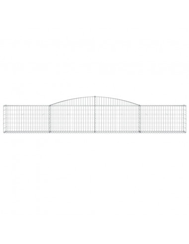 Cesti Gabbioni ad Arco 7 pz 400x30x60/80 cm Ferro Zincato