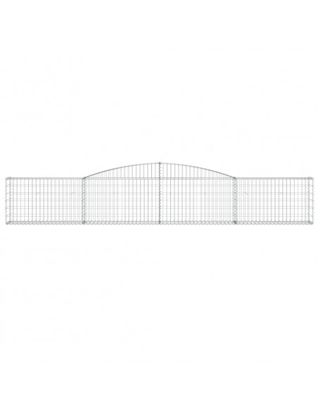 Cesti Gabbioni ad Arco 7 pz 400x30x60/80 cm Ferro Zincato