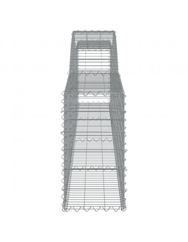 Cesti Gabbioni ad Arco 7 pz 400x30x60/80 cm Ferro Zincato