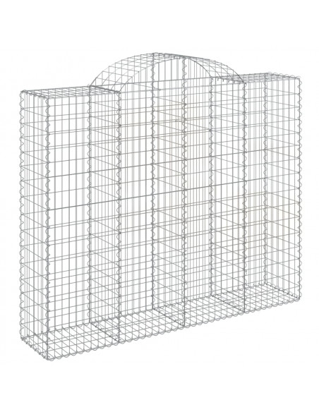 Cesti Gabbioni ad Arco 9 pz 200x50x160/180 cm Ferro Zincato