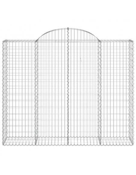 Cesti Gabbioni ad Arco 9 pz 200x50x160/180 cm Ferro Zincato