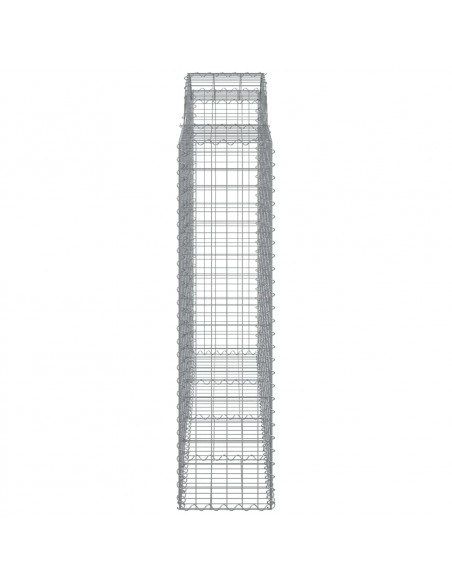 Cesti Gabbioni ad Arco 9 pz 200x50x160/180 cm Ferro Zincato