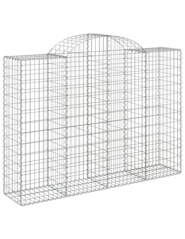 Cesti Gabbioni ad Arco 5 pz 200x50x140/160 cm Ferro Zincato