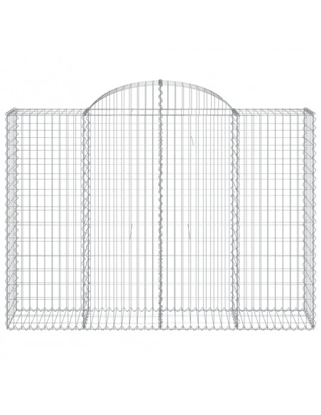 Cesti Gabbioni ad Arco 5 pz 200x50x140/160 cm Ferro Zincato