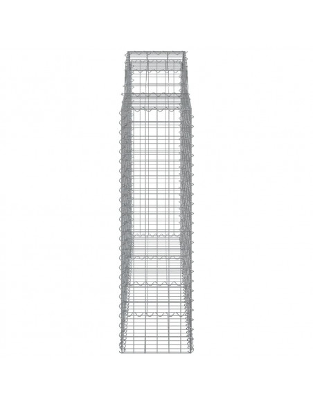 Cesti Gabbioni ad Arco 5 pz 200x50x140/160 cm Ferro Zincato