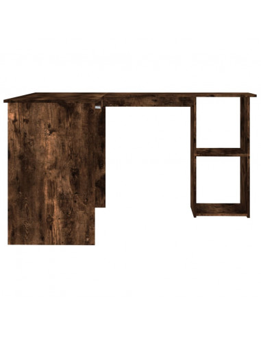 Scrivania Angolare Rovere Fumo 120x140x75 cm Legno Multistrato