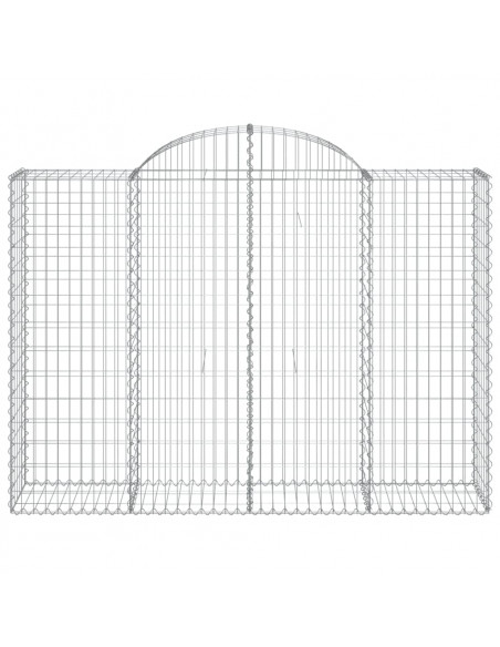 Cesti Gabbioni ad Arco 6 pz 200x50x140/160 cm Ferro Zincato
