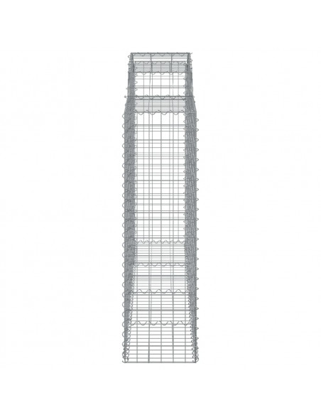 Cesti Gabbioni ad Arco 9 pz 200x50x140/160 cm Ferro Zincato