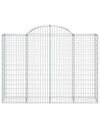 Cesti Gabbioni ad Arco 11 pz 200x50x140/160 cm Ferro Zincato
