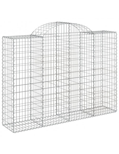 Cesti Gabbioni ad Arco 3 pz 200x50x140/160 cm Ferro Zincato
