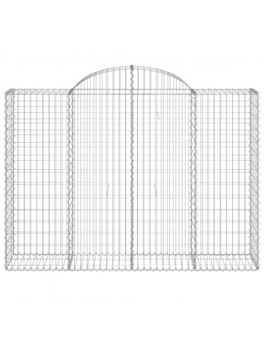 Cesti Gabbioni ad Arco 2 pz 200x50x140/160 cm Ferro Zincato