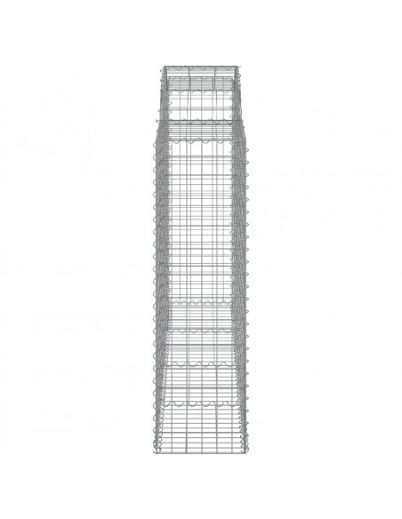 Cesti Gabbioni ad Arco 2 pz 200x50x140/160 cm Ferro Zincato