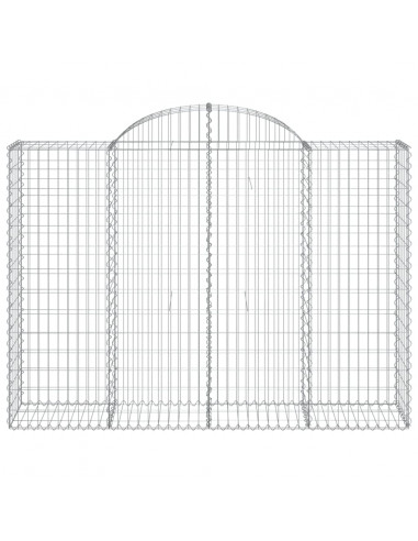Cesti Gabbioni ad Arco 8 pz 200x50x140/160 cm Ferro Zincato
