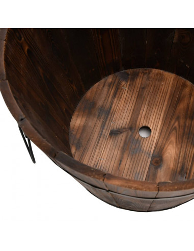 Set Secchi per Fiori 3 pz in Legno Massello di Abete