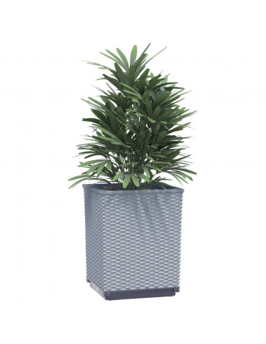 Fioriere 2 pz Grigio Chiaro 30x30x37 cm in Polipropilene