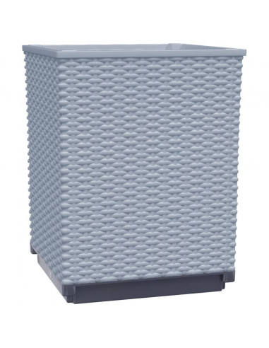 Fioriere 2 pz Grigio Chiaro 30x30x37 cm in Polipropilene