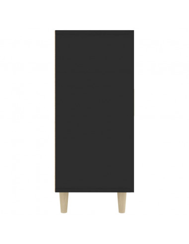 Credenza Nera 90x34x80 cm in Legno Multistrato
