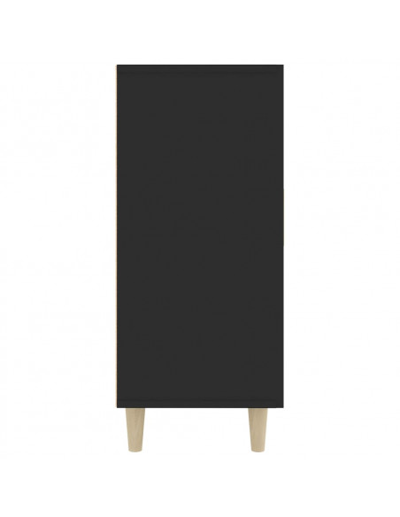 Credenza Nera 90x34x80 cm in Legno Multistrato